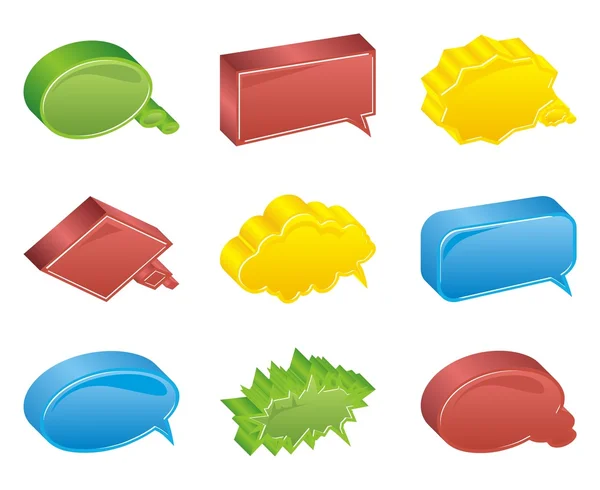 Collection de bulles de couleur. Vecteur 3d — Image vectorielle