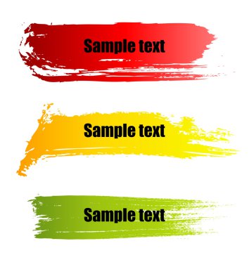 Color paint grunge banners clipart