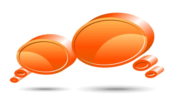 Okna rozmowy. pomarańczowy — Wektor stockowy