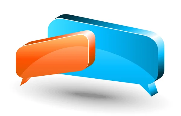 Chatbox. Oranje en blauw — Stockvector