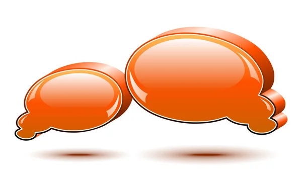 Casella chat. Arancione — Vettoriale Stock
