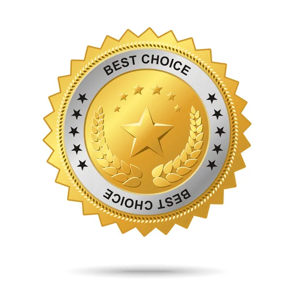 Best choice golden label. — Stock Vector