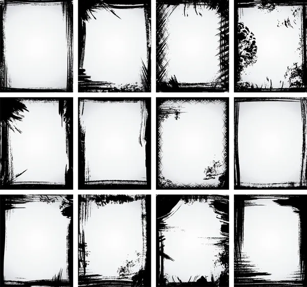 Collection de cadres Grunge — Image vectorielle