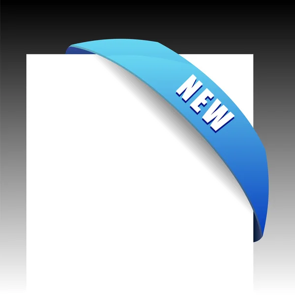 Nouveau ruban bleu coin affaires — Image vectorielle