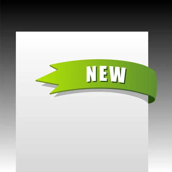 Nouveau ruban d'affaires coin vert — Image vectorielle
