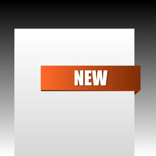 Nouveau ruban d'affaires d'angle orange — Image vectorielle