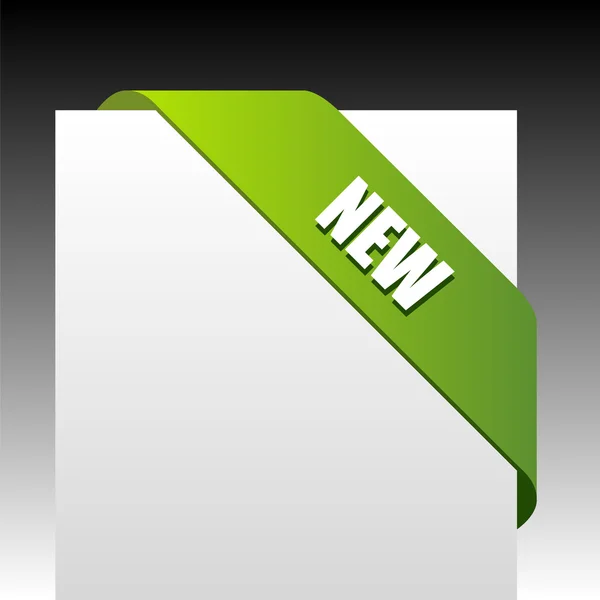 Nouveau ruban d'affaires coin vert — Image vectorielle