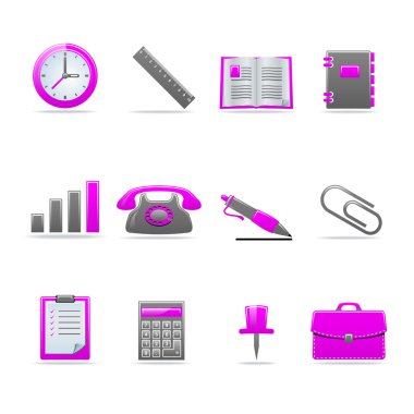 Glossy icon set clipart