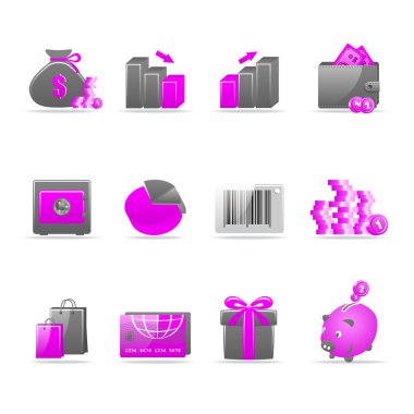 Glossy icon set clipart