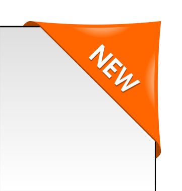 New orange corner business ribbon clipart