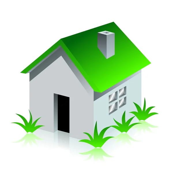 Eko zielony dom — Wektor stockowy