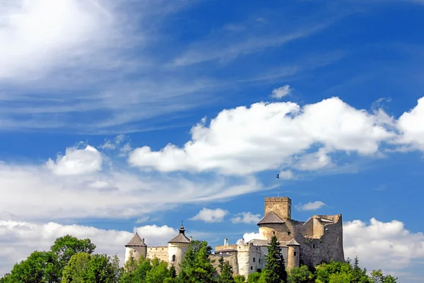 Замок на облачном небе, Федзица, Польша — стоковое фото