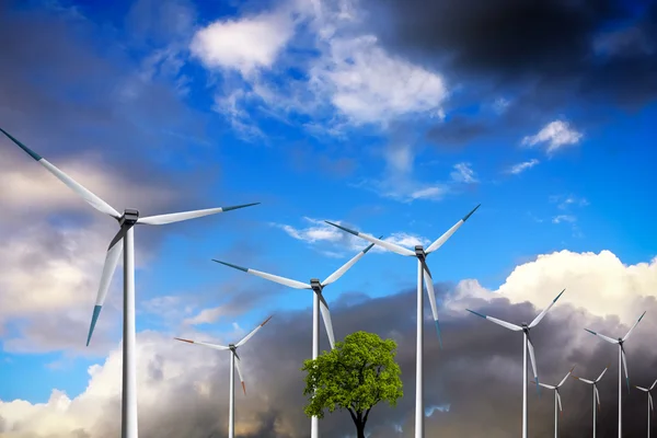 Ecologia, turbinas eólicas — Fotografia de Stock