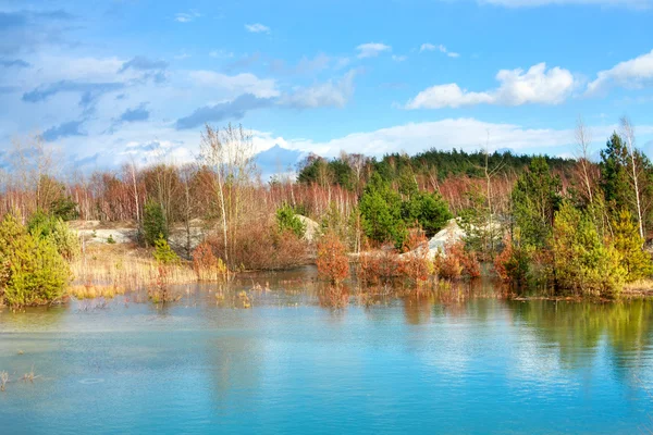 Lago pequeno pitoresco — Fotografia de Stock