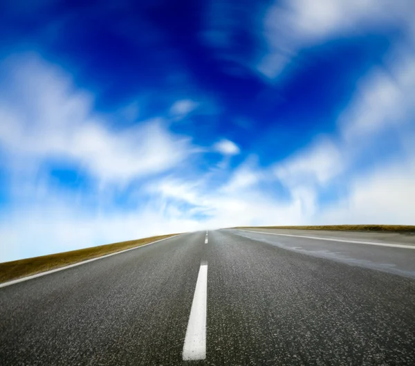 Empty road with motion blur — Stock Photo, Image