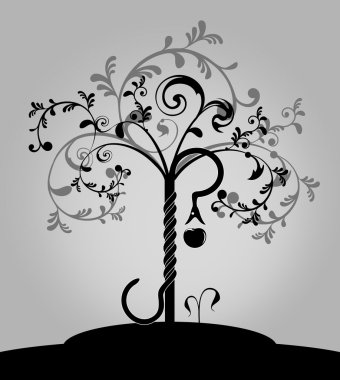 Bible tree of knowledge clipart