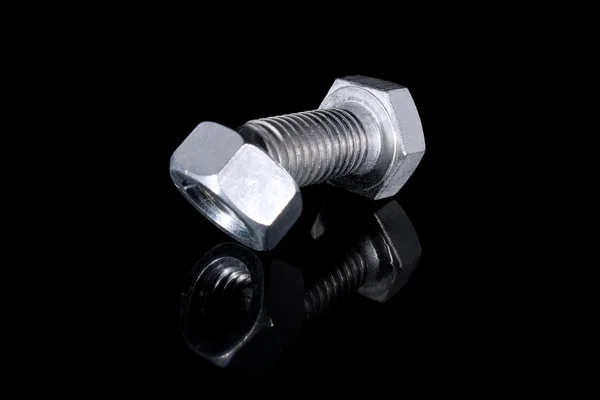 stock image Stainless steel bolt and nut