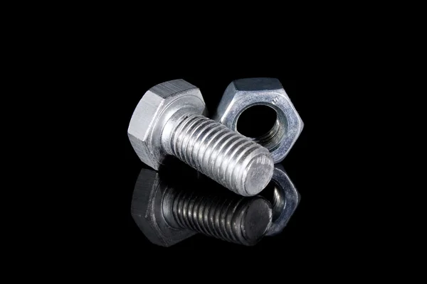 Stainless steel bolt and nut — Stock Photo, Image