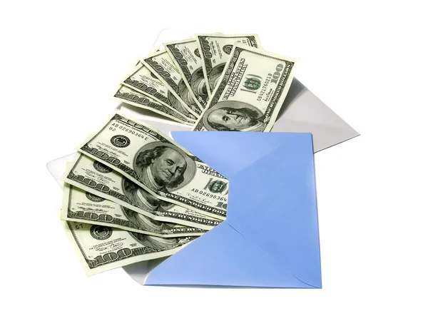 Dólares em envelopes — Fotografia de Stock