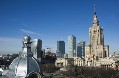 Palace of culture and sciencein Warsaw clipart