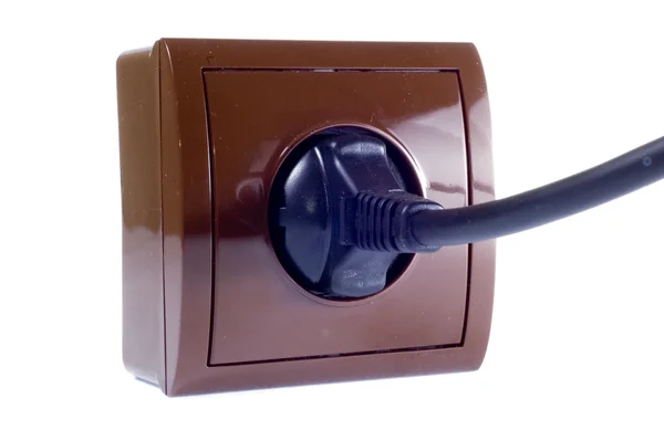 Electric socket isolated — Stock Photo, Image