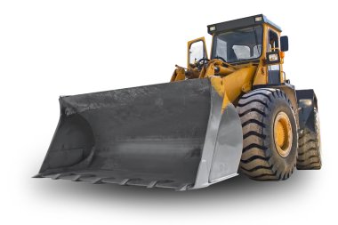 Isolated bulldozer clipart