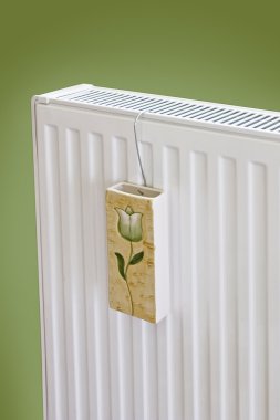 Close up modern radiator decoration clipart