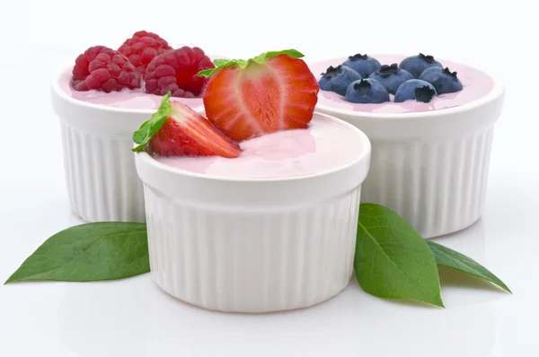 Yogurt and Fruit — Stock Photo, Image