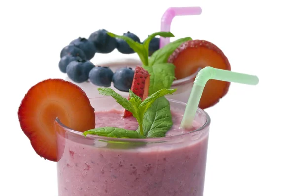 Smoothie made with strawberries — Stock Photo, Image