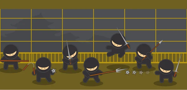 Ninja — Vettoriale Stock