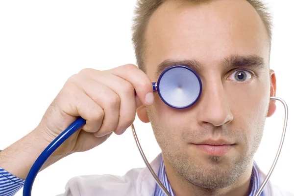 Doctor with stethoscope — Stock Photo, Image