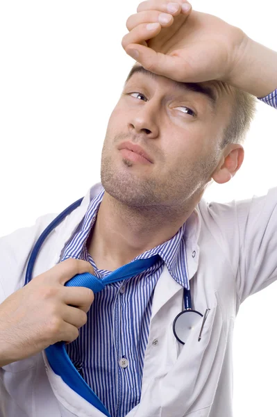 Exhausted doctor — Stock Photo, Image
