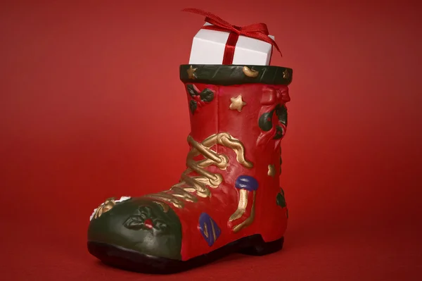 Santa's boot — Stockfoto