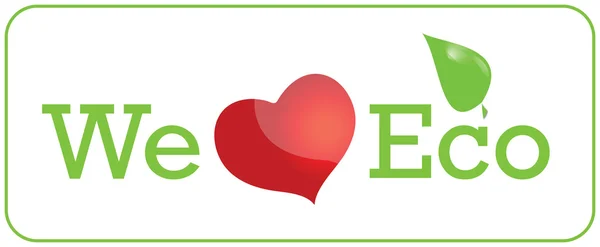 Αγαπάμε eco — Διανυσματικό Αρχείο