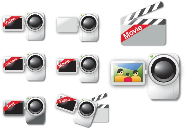 Videocameras — Stockvector