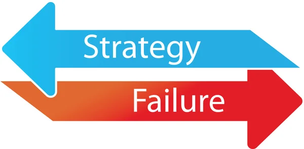Stratégie ou échec — Image vectorielle
