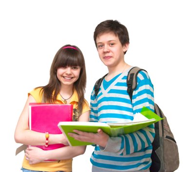 Two teenagers clipart