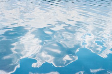 Clouds reflected in water clipart