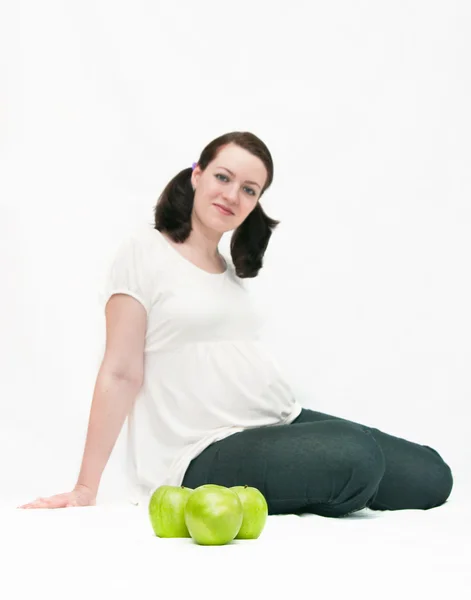 怀孕和健康食品 — 图库照片