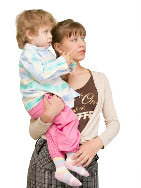 Kobieta z dzieckiem na rękach — Zdjęcie stockowe