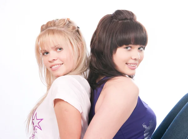 Bilden av två flickor av flickvänner — Stockfoto