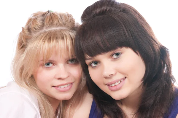 Het beeld van de twee meisjes van vriendinnen — Stockfoto