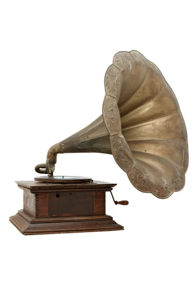 Старый винтажный граммофон — стоковое фото