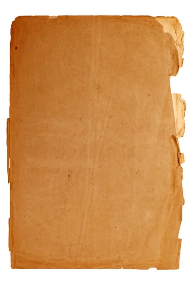 Folha de papel amarelada velha — Fotografia de Stock