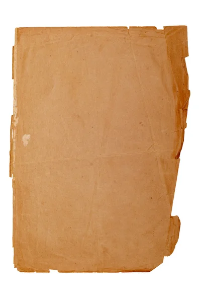 Folha de papel amarelada velha — Fotografia de Stock