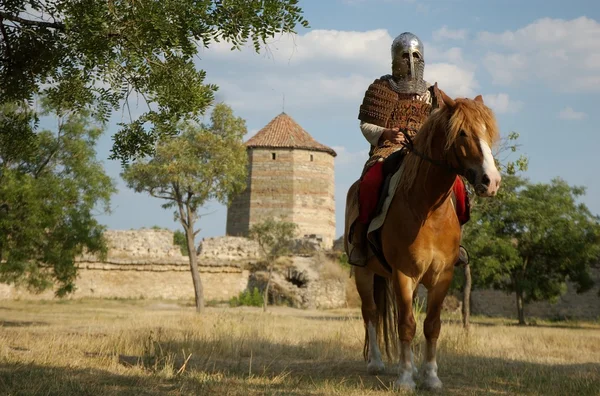 Рыцарь средневековой Европы Стоковое Фото