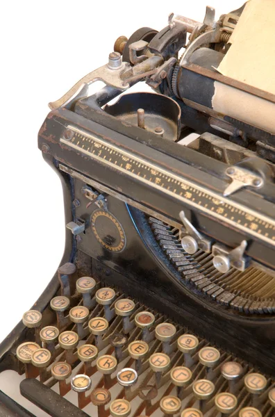 Oude typemachine met een vel papier — Stockfoto