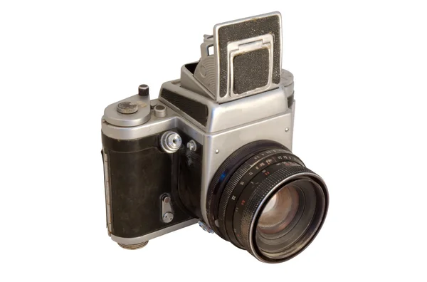 Vieille caméra de format moyen isolé — Photo
