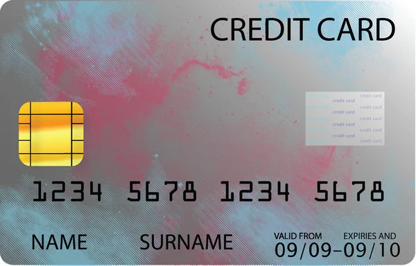 Gray credit card — Stock Vector
