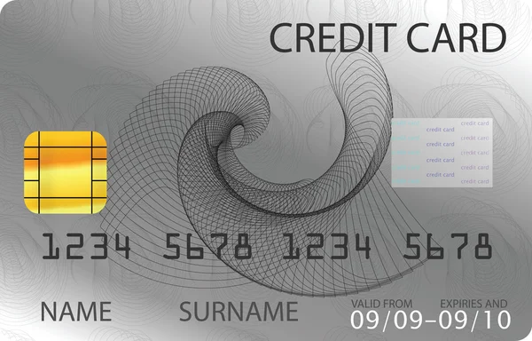 Graue Kreditkarte — Stockvektor